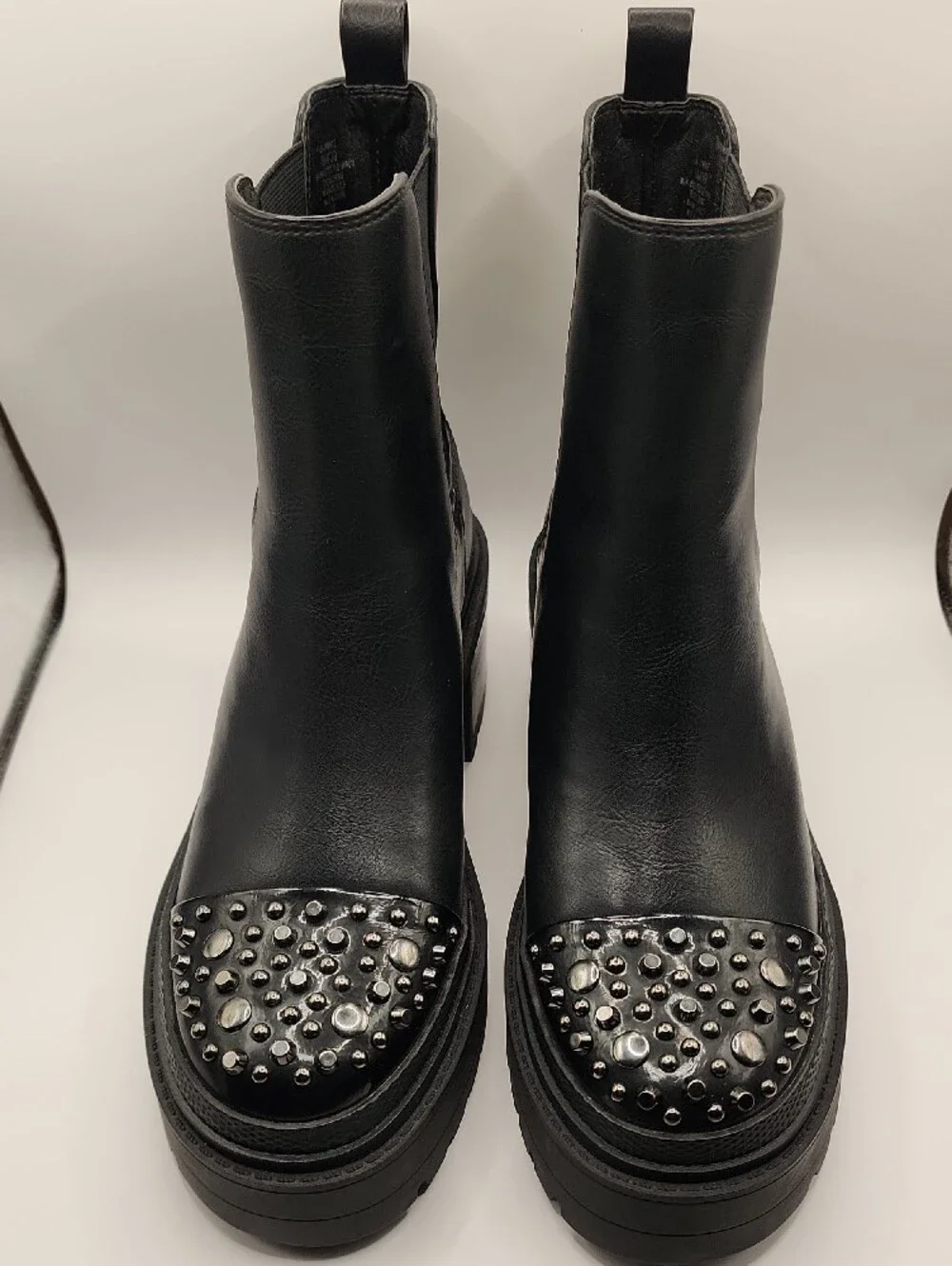 Jessica Simpson Black Studded Chelsea Platform Booties